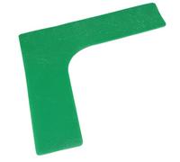 Disco angolare per campo da tennis a forma di L, in PVC, colore: verde | Marcatore in PVC verde resistente a forma di L per un preciso allineamento degli angoli del campo da tennis e guida della