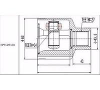 Disco Articolare, Onda Longitudinale Albero Cardanico Adatto per Chevrolet