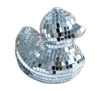 Disco Ball Cake Topper, Mirror Duck-Shaped Cake Decoration, 3,94 x 3,74 x 2,36