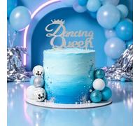 disco ball dancing queen topper torta palline scintillanti | Addobbo per torta Disco Ball Dancing Queen anni 80 sfere lucide decorazioni