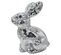 Disco Ball Decor - Bunny Disco Party Ornamento | Poligono Mirror Ball - Glitter Reflective Lightweight Decor with Playful Bunny Design for Party Events Festival and Home Celebration Use
