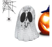Disco Ball Ghost, Glitter Halloween Tiered Tray Decor, Sparkling Centerpiece Ornament Sign, Shiny Acrylic Party Decoration, Eye-Catching Shelf Accent, Ideal for Fireplace Mantle Table Desk Home