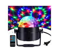 Disco Ball Light, Sound Activated Party Strobe Light, DJ Rave Lights with Remote, LED Stage Lights for Karaoke Birthday Christmas Halloween Decoratio