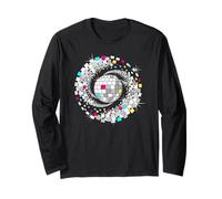 Disco Ball Party Outfit Capodanno Retro Disco Maglia a Manica