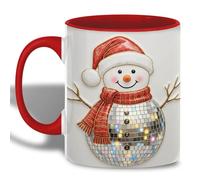 Disco Ball Snowman Christmas Tazza Colazione Ceramica Tazze Divertente Tazzine Da Caffè Per Latte Cucina Cappuccino 330Ml