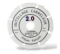 Disco bianco multiuso Ø125 mm - taglio rapido e pulito legno, plastica e PVC - foro 22,23 mm per smerigliatrice angolare - disco professionale - Outillage Carreleur 2.0