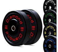 Disco Bumper Master Diamond | Crosstraining e Pesi | Rifiniture Colorate, Foro Ø50 mm, [5-25 Kg] Ideale per Allenamento Funzionale e Muscolazione | Singoli o Coppie (2 x 25 Kg)