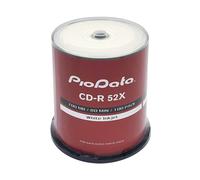 Disco CD-R PIODATA vuoto 52X 700MB resistente all'umidit bianco stampabile a getto d'inchiostro - 100 dischi scatola per torta mandrino