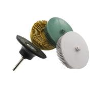 Disco con setole abrasive Disco con setola da 1/2/3 pollici Spazzola abrasiva da 1/3/4 pezzi Rimozione rivestimento elettrico for sbavatura(3inch Mixed4pcs)