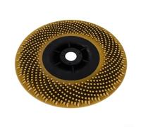 Disco con setole da 11,4 cm, abrasivo per rimozione della ruggine della vernice, accessorio per smerigliatrice angolare con filettatura 5/8-11, grigio verde, giallo (giallo, 58-11)