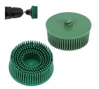 Disco con Setole da 2 Pollici Disco con Setole Abrasive a Grana 25000 Giri/min Disco con Attacco per Gambo in Carburo di Silicio per Lucidare Pulire Rimuovere Rivestimenti Ostinati(Verde)