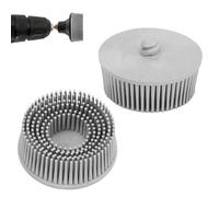 Disco con Setole da 2 Pollici Disco con Setole Abrasive a Grana 25000 Giri/min Disco con Attacco per Gambo in Carburo di Silicio per Lucidare Pulire Rimuovere Rivestimenti Ostinati(Grigio)