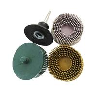 Disco con Setole,Dischi in Setola Disco abrasivo con setole, 3 pezzi, 2 pollici e supporto, gambo da 1/4'' for sbavatura, lucidatura(2 Inch with Backer)