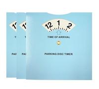 Disco con timer di parcheggio, confezione da 3, quadrante per orologio consentito per disabili, per auto, furgoni e biciclette, display orario di arrivo per doppi gialli e sedie a rotelle