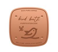 Disco da bagno per uccelli, purificatore d'acqua spesso 0,6 mm, disco in rame sicuro per colibrì, giardini, cortili, habitat, parchi pubblici, cottage, fattorie