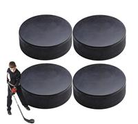 Disco da hockey all'aperto, 4 dischi da hockey su ghiaccio, dimensioni regolamentate ufficiali, forniture per sport indoor, diametro 7,6 cm, spessore 2,5 cm, attrezzatura per allenamento per donne e