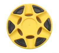 Disco da hockey stabile per allenamento e competizioni, design a 6 urti per migliorare le prestazioni di scorrimento (nero e giallo)
