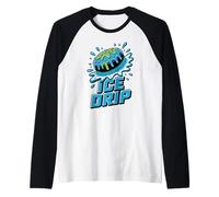 Disco da hockey su ghiaccio per bambini, con grafica a goccia Maglia con Maniche Raglan