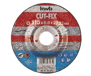 Disco da sbavo kwb Cut-Fix 793165 (115 x 22, a gomito, spessore 6,0 mm, per metallo e acciaio, per smerigliatrici angolari)