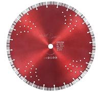 Disco da taglio diamantato da 350 mm con segmenti turbo per calcestruzzo, granito e mattoni, foro da 20 mm, per taglio a umido e a secco