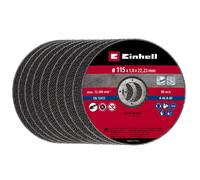 Einhell - Set di dischi da taglio sottili 115 x 1,0 mm (accessori per smerigliatrice angolare, 10 pezzi, Ø 115 x 1,0 x 22,23 mm, max. 13.300 min-1, extra sottili per una piccola perdita di materiale)