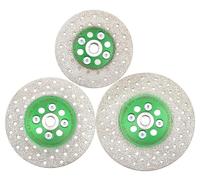 Disco da taglio for piastrelle, disco da levigatura, diametro 100/115/125 mm, filettatura M14, lama for sega diamantata in porcellana a doppia faccia, 4/4,5/5 pollici(5 8-11 Flange,115mm)