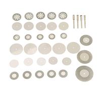 Disco da taglio diamantato in acciaio inox 37pcs seghe e mandrini impostati per molti utensili rotanti elettrici, 16mm, 20mm, 22mm, 25mm, 30mm, 32mm