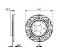 Disco freno BOSCH 0 986 479 666 anteriore, ventilato, altamente carbonizzato, 1 Pezzo
