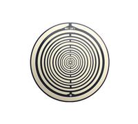 Disco Decorativo con Antenna Oscillante di Lakhovsky da 16 cm, Ideale per La Casa e La Creatività, con Placcatura In Oro e Colore Nero.