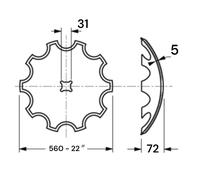 DISCO DENTATO, LISCIO VERDEGIGLIO,SANTOLLA,PIATTO PER ERPICE,FRANGIZOLLE SEMINAT