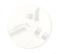 Disco di allineamento dell'ago del giradischi con righello di rilevamento della distanza per una maggiore precisione nella riproduzione