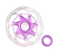 Disco di bloccaggio centralizzato lavorato di precisione per bici da strada e mountain bike, con precisione dimensionale e caratteristiche di vibrazione ridotte (viola140 mm)