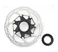 Disco di blocco centrale per bici da strada e mountain bike, con nucleo in alluminio e facce frenanti in acciaio inossidabile, modello scavato di precisione per il raffreddamento (nero, 140 mm)