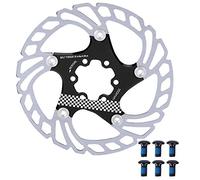Disco di freno per mountain bike ad alta resistenza in alluminio staffa in lega di ciclismo per ciclisti (Nero+argento)