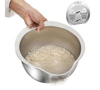 Disco di frutta con SIL | Detergenti per riso in acciaio inossidabile multifunzionale | Utensili da cucina per portare frutta da tè per insalata di sushi di quinoa pulizia dei materiali da costruzione