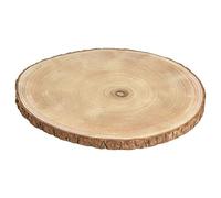 Disco di legno, vassoio da portata per piatti, decorativo, con corteccia, 35 x 2 cm