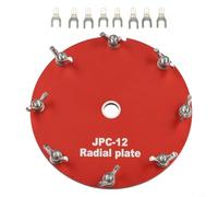 Disco di messa a terra in alluminio dedicato per sistemi di antenna PAC-12 JPC-12, piastra rossa leggera da 110 g con terminali a forcella, ingranaggio di stabilità del segnale migliorato