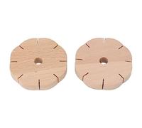 Disco di perline in legno rotondo rotondo bracciale fai -da -te intrecciatura strumenti per la tavola per tessitura per bambini amanti dell'artigianato in legno massiccio 2 pcs
