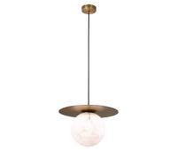 Disco di rame completo in marmo naturale sfera a sospensione a sospensione scentafica camera da letto illuminata bedone soggiorno decorazione lampada sospesa le ledg9 lampadari di sorgente luminosa