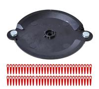 Disco di ricambio e 60 lame di ricambio per tosaerba, lama di ricambio in plastica, disco per sistema di taglio a batteria, per il giardino di casa