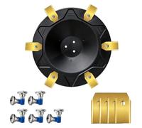Disco di taglio a 6 lame compatibile con ECOVACS Goat O500, O800, O1200, G1-800, G1-2000 e G1, disco di taglio in fibra di vetro di alta qualità per robot tagliaerba con 10 lame + 10 viti