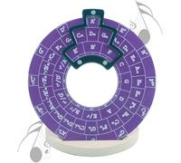 Disco di teoria musicale per chitarra, cerchio dei quinti, ruota in lega di alluminio, strumento per melodia, con supporto, rotella per accordi, strumento musicale per la scuola melodia (viola)