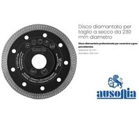 DISCO DIAMANTATO Ø 230 mm PER KLINKER GRES PORCELLANATO CERAMICA PROFESSIONALE