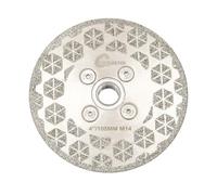 Disco Diamantato 105mm Doppio Elettrolitica - per Granito Marmo Ceramica Gres porcellanato Quarzo M14 Filettatura SANLEETEK