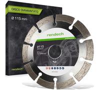 Disco diamantato 115 mm per cemento, pietra, granito e molto altro. Dischi diamantati con altezza segmento 10mm | qualità del marchio rendech®