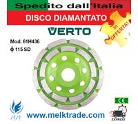 DISCO DIAMANTATO 115 mm SEGMENTO DOPPIO, Mod 61H436 - Qualità VERTO