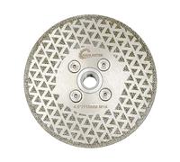 Disco Diamantato 115mm Doppio Lato Lama Elettrolitica per Granito Marmo Ceramica Gres Porcellanato Quarzo M14 Filettatura SANLEETEK