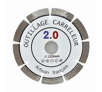 Disco Diamantato 125 mm Foro 22,23/22,5 - Taglio Calcestruzzo, Mattoni e Pietra - Lama Diamantata Alta Qualità per Smerigliatrice - Uso Professionale - Outillage Carreleur 2.0