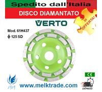 DISCO DIAMANTATO 125 mm SEGMENTO DOPPIO, Mod 61H437 - Linea Professionale VERTO
