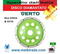 DISCO DIAMANTATO 125 mm SEGMENTO SINGOLO, Mod 61H434 - Qualità VERTO